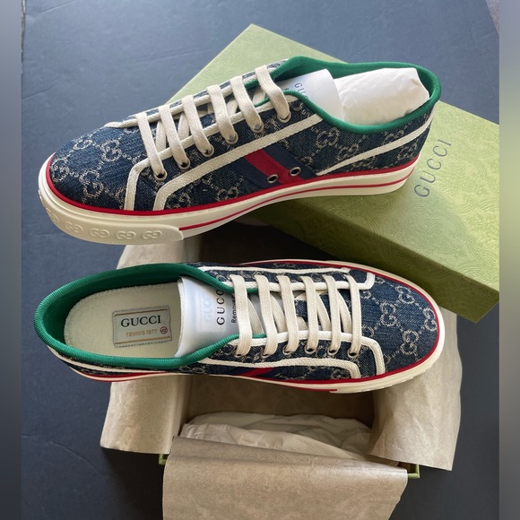 Gucci Shoes - New GG GUCCI TENNIS 1977 SNEAKER Wmn42-US12